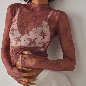 Free People Oh Bloom Lady Lux Layering Top Size Large